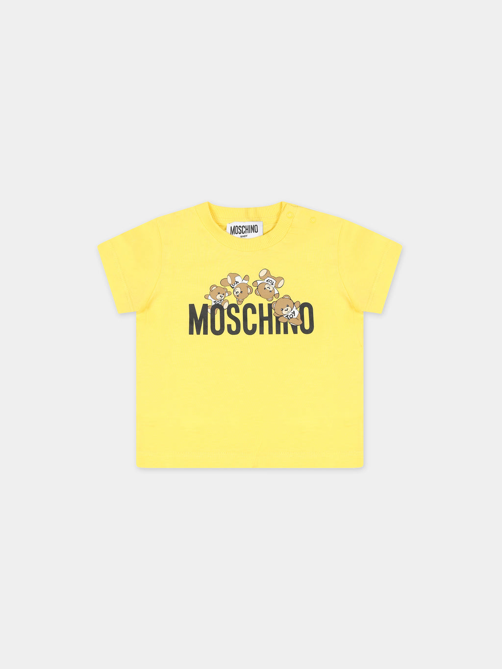 Yellow t-shirt for babykids with Teddy bear